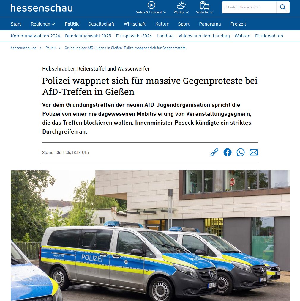 In Gießen wird am 29./30. November Geschichte geschrieben – leise, ordentlich, rechtsstaatlich.

Kein Geschrei, keine Vermummung, keine brennenden Autos. Nur ein paar tausend junge Deutsche, die ihrem Land eine Stimme geben, die man seit Jahren mundtot machen will.

Während