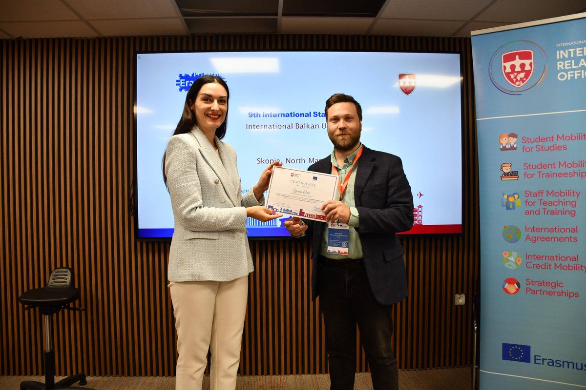 Erasmus+ Personel Hareketliliği Programı çerçevesinde Kuzey Makedonya'nın Üsküp şehrindeki Uluslararası Balkan Üniversitesi'ne (IBU) resmi bir ziyaret gerçekleştirildi.