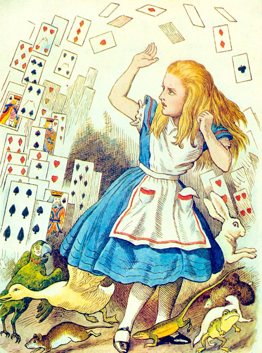 ghirlandia's tweet image. The Shower of Cards 

Alice in Wonderland 
Lewis Carroll 

John Tenniel #WyrdWednesday