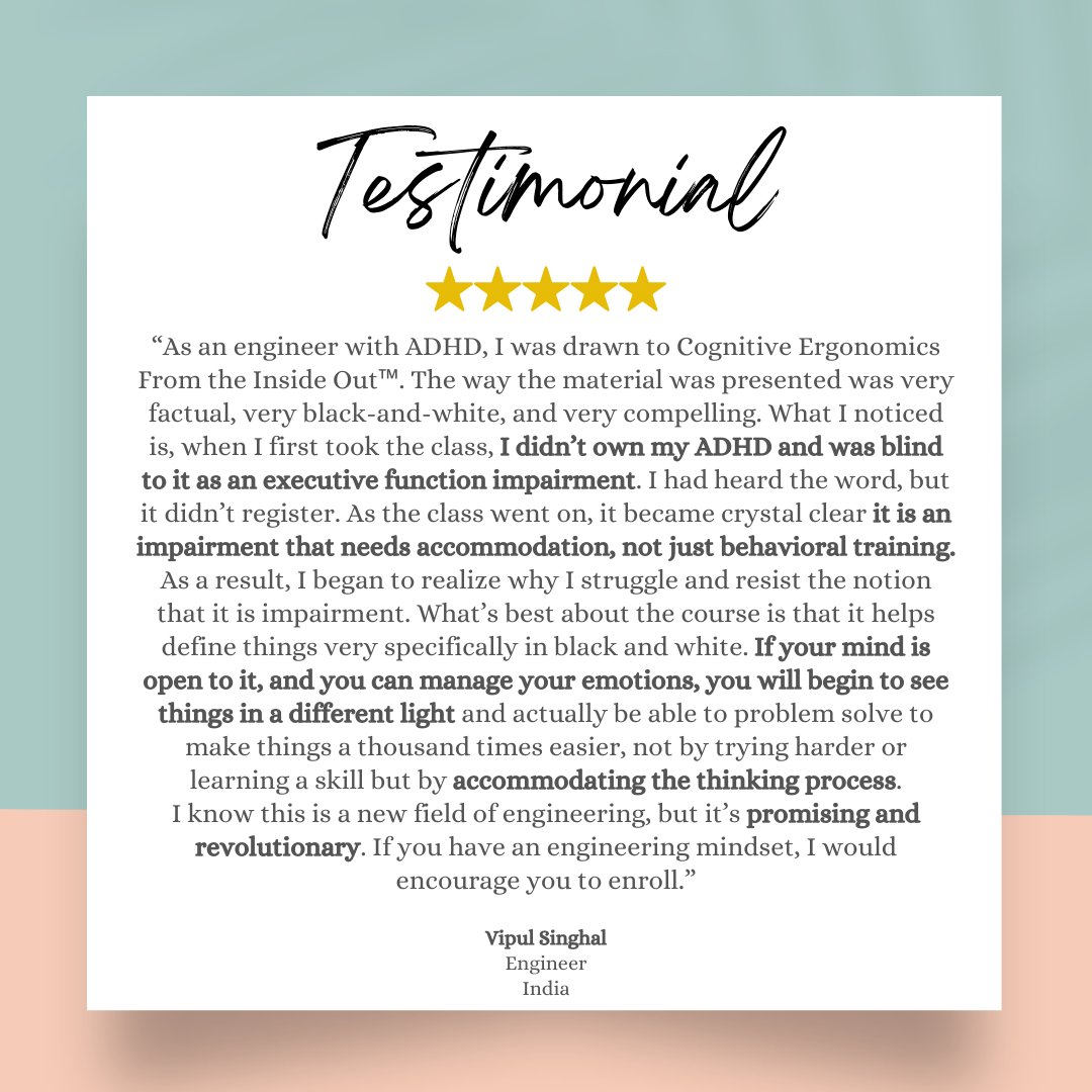 digcoaching's tweet image. Want in on our next class? Click here: 
digcoaching.com/cognitive-ergo…

#ADHD #ADHDcoach #executivefunction #mindtools #cognitiveengineering #CEFIO #CogErg #ADHDmanagement #problemsolving #thinking #ADHDclass #cognitiveimpairment #neurodiversity #neurodiverse #ADHDstrategies