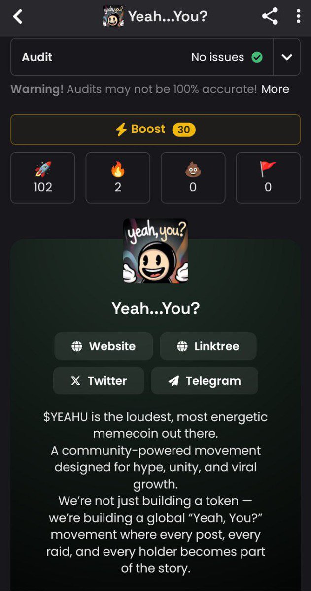 YeahU_You's tweet image. Big day today ya&apos;ll!  Listed on Dex and Tik Tok now active!

Come join the insanity ya&apos;ll!

The mission to Mars has departed, stap in for dear life ya&apos;ll!

Dex:
dexscreener.com/solana/Cb8dV7a…

TG:
t.me/Yeahuportal

Tik Tok:
vm.tiktok.com/ZP8USNHHE/

CA:…