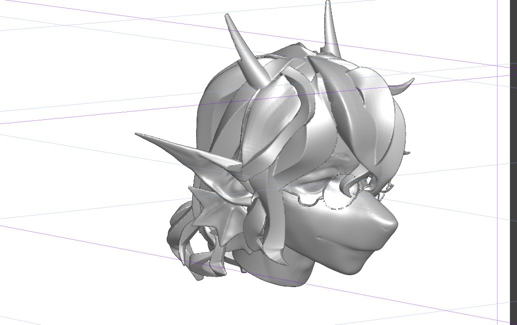mega.nz/file/Ik9GUK6Q#…
分享一个自建逃课用老鲤脑壳模型（csp专用），手癖很大形状肯定不标准，但都逃课了凑合过吧 
可自由使用，禁止3D打印
密码：原画师名字+老鲤生日（英文数字13位，无符号，不分大小写）
 Password: original artist's name + mr.LEE birthday (13 digits, no symbol, no case)