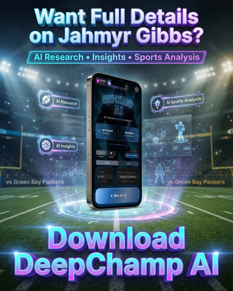 deepchampai's tweet image. 🏈 Jahmyr Gibbs NFL Spotlight
Jahmyr Gibbs is putting on a show for NFL against Green Bay Packers.
Jahmyr Gibbs has been an absolute force in the Lions&apos; passing game, averaging a scorching 37.2 receiving yards per game over his las…
Full…
#NFL #DeepChampAI #JahmyrGibbs #DET #GB