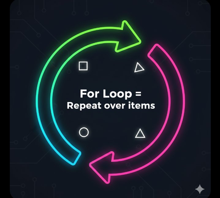 MJawad124982's tweet image. Day 5 part:2 of your AI-Python journey!
Today you learned how computers think and repeat tasks using If-Else, For Loops, and While Loops.
These concepts make your code smart enough to solve real-world problems.
Save this post for revision! 🔥
#Trending
#codewithjawad #AI