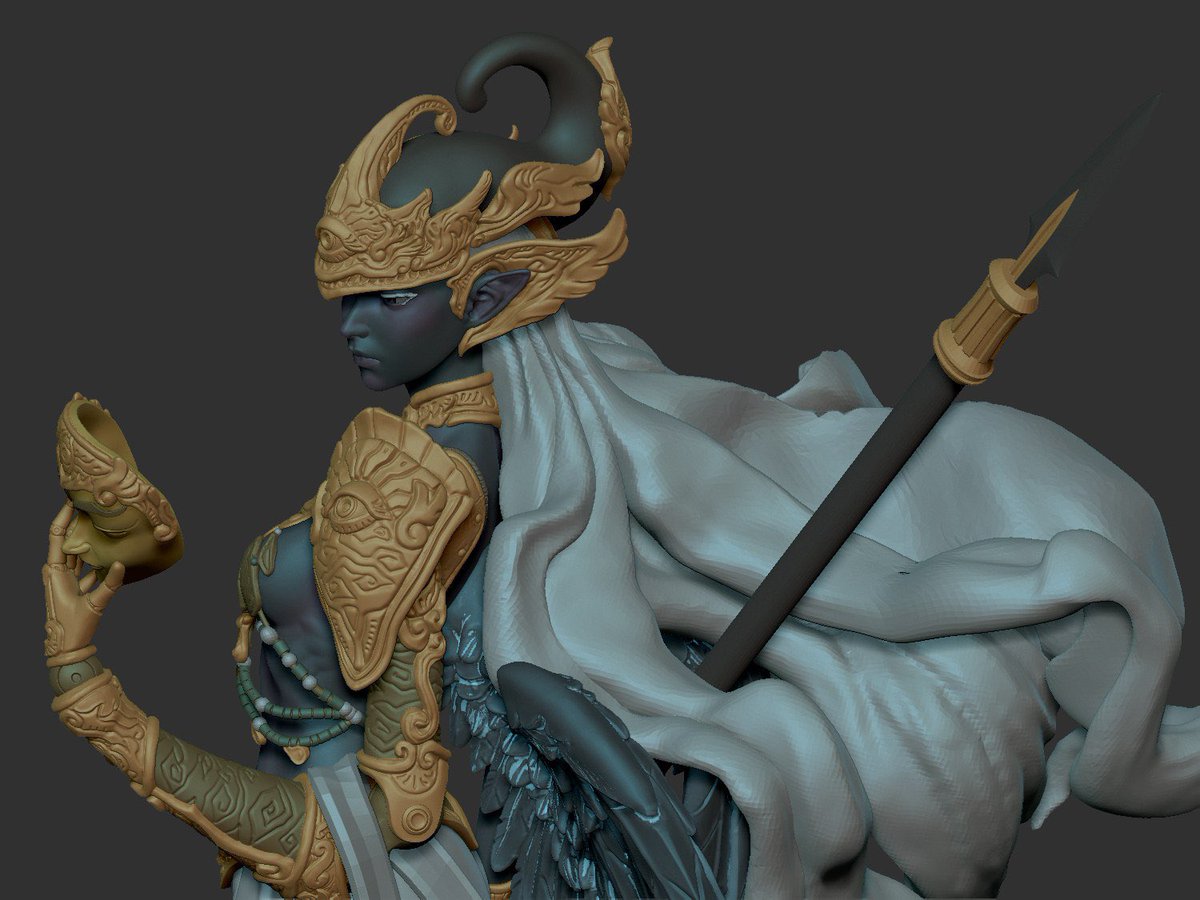 niallsimon's tweet image. Another WIP, I try to incorporate some cultural design from my country into this model. Hope you guys like it