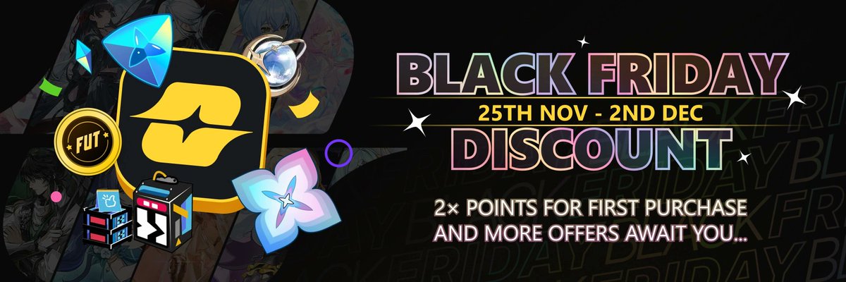 hu_pilot's tweet image. 💎TOP-UP for Genshin, HSR, ZZZ &amp;amp; WuWa - BLACK FRIDAY up to 40% OFF!

Planning to pull soon? Save money while topping up safely on @Lootbar_gg

🎁New users get a FREE Welkin/Pass after depositing $80 + limited Black Friday coupons until 2nd Dec!

🔗lootbar.gg/shop/HuTube