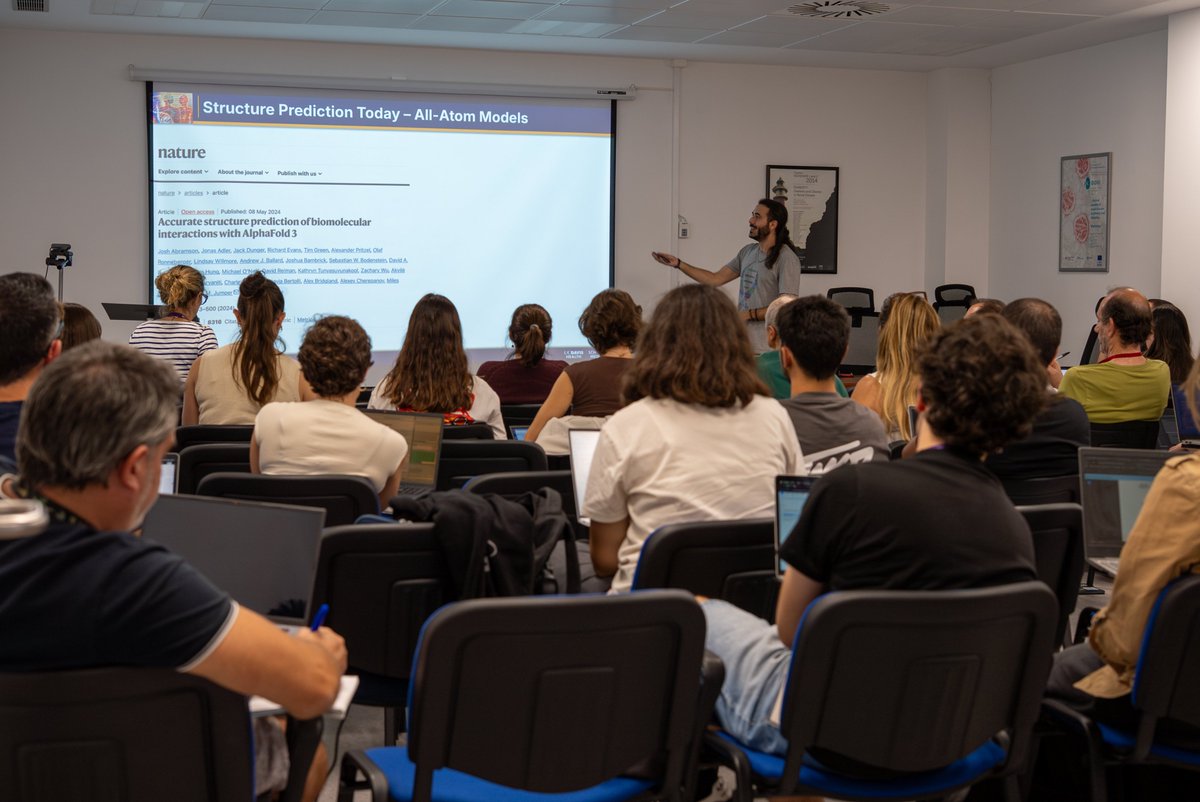 ITB_ULL's tweet image. Posteriormente, el lunes 24 organizó el Workshop &quot;Modelado, Análisis, y Diseño de Estructura de Proteínas con IA&quot;, donde reunió y formó a más de 35 investigador@s en las herramientas #ChimeraX y #AlphaFold, reconocida con el Premio Nobel de Química en 2024