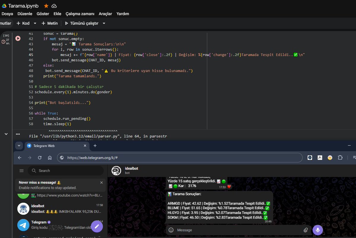 #tarama #bist100 #BIMAS #THYAO #FROTO
t.me/+nbZ14IQAqhMzN…
TradingView taramalarını Telegram’a aktarmak kolay. Kodları grupta paylaşıyorum. Unutmayın: En değerli yatırım, kendinize yaptığınızdır.