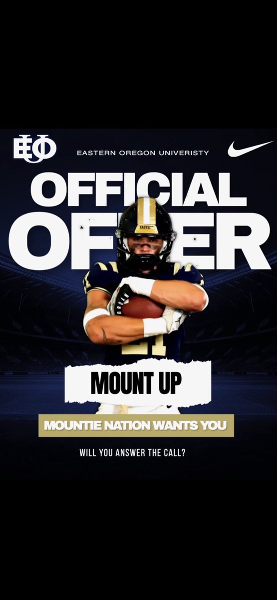 tatemjordan70's tweet image. After a great phone call with @eoucoachbrown i’m excited to announce that i’ve received my 3rd official offer to play collegiate football at @EouFootball!! 
@CoachSkin @OCPioFootBall