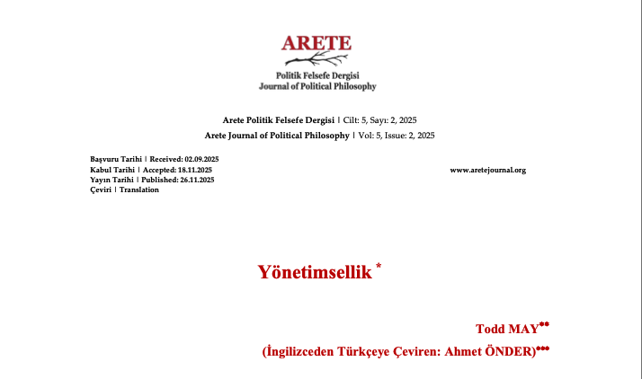 Lisansüstü Foucault Çalışmaları tweet media