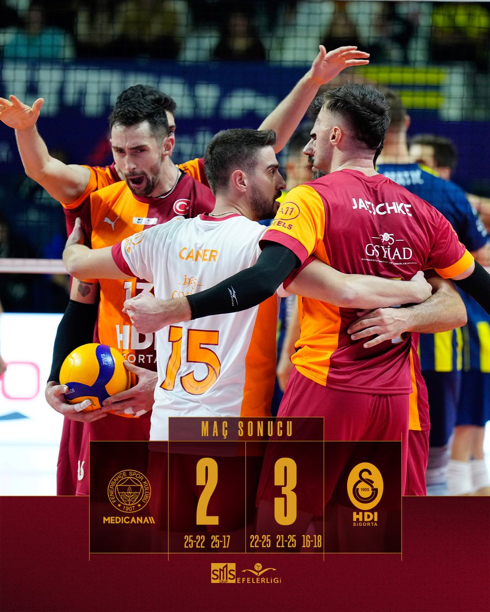 GSVoleybol1905's tweet image. Maç Sonucu: Fenerbahçe Medicana 2-3 Galatasaray HDI Sigorta

Maç bizim! 💛❤️