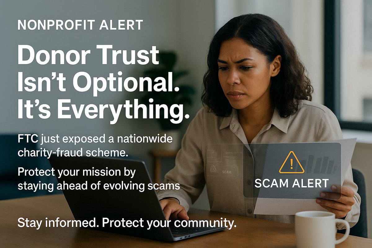 talk2cc's tweet image. Nonprofits: donor trust is everything.
The FTC exposed a major charity-fraud scheme targeting supporters nationwide. Protecting your mission means staying aware of how scams evolve.
👉 See the full breakdown. &amp;gt; na2.hubs.ly/H02f02N0
#nonprofit #ftcscamalert #completecontroller