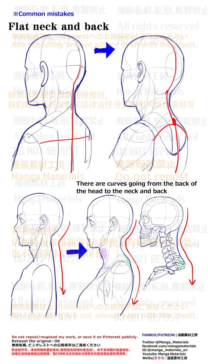MangaMaterials2's tweet image. PERSONAL NOTE: trapezius muscle

Neck basics＋Movement of the neck: Flexion/Extension
Patreon
patreon.com/posts/neck-bas…
FANBOX
mangamaterialsen.fanbox.cc/posts/1083637

Neck: Summary of the Common mistake
Patreon
patreon.com/posts/37584464
FANBOX
mangamaterialsen.fanbox.cc/posts/1083664

#arttutorial