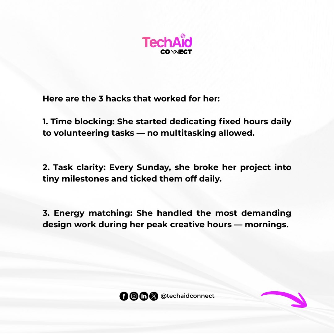 TechAidConnect's tweet image. Ever feel like your to-do list is running you instead of the other way around? 

Then you&apos;ve got to see this! Staying productive has never been easier!

#ProductivityHacks #WorkSmartNotHard #TimeManagementTips