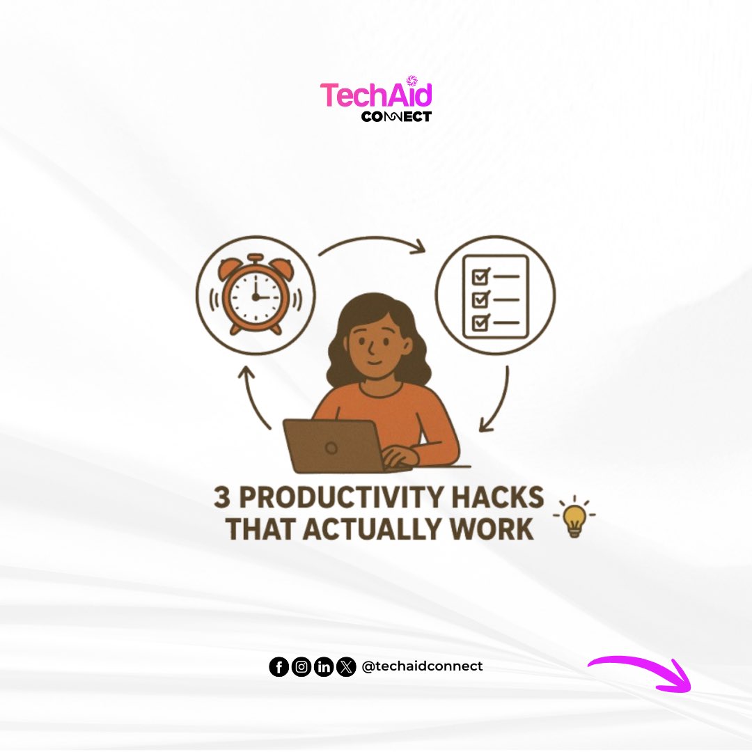 TechAidConnect's tweet image. Ever feel like your to-do list is running you instead of the other way around? 

Then you&apos;ve got to see this! Staying productive has never been easier!

#ProductivityHacks #WorkSmartNotHard #TimeManagementTips