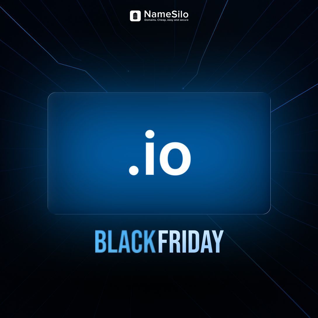 namesilo's tweet image. Launch your project with .IO 💻
Grab your .IO domain for $25.99 for the first year — perfect for tech startups, apps, and other innovative ventures. Offer valid until Dec 2. 🔗 buff.ly/nZybcTD 

#BlackFriday #DomainDeals #dotIO