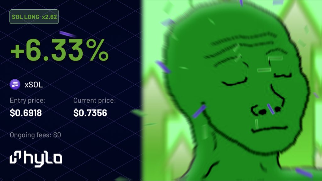 ChittiDinesh's tweet image. Risk free leverage for SOL on @hylo_so 😋