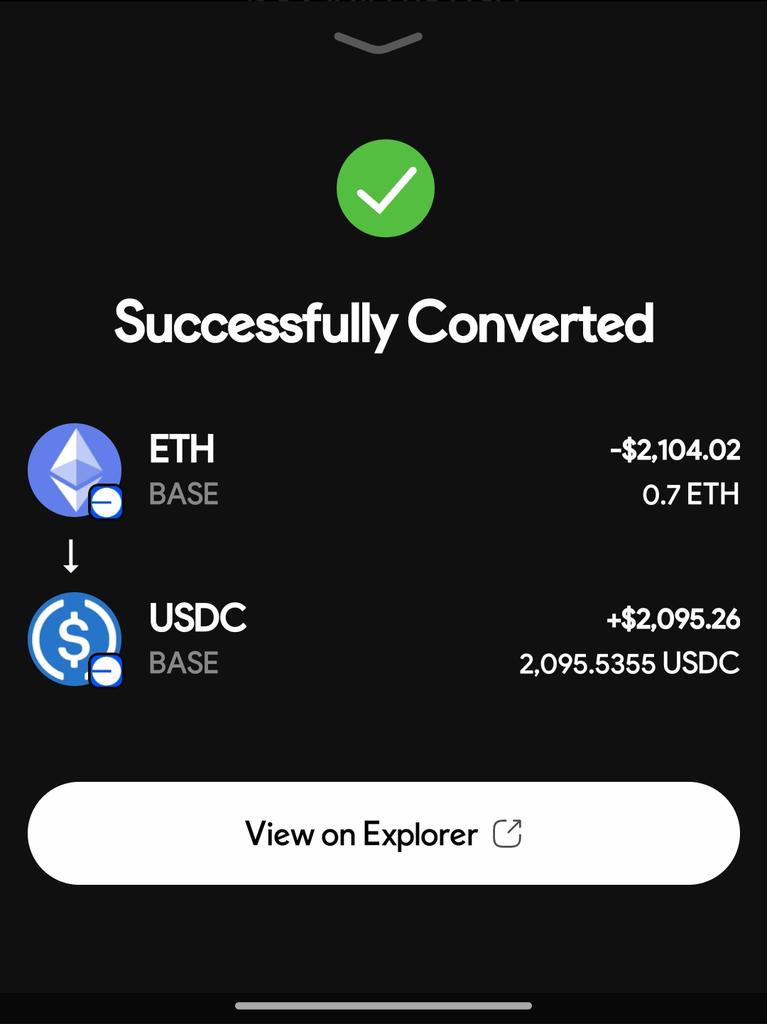 ovroahmedMod's tweet image. gTria @useTria family, ETH just hit $3k+! 🔥 

Just locked earnings by converting a large stack to USDC. Yes, the cost consumed about $13 worth of ETH. 

I don&apos;t even care, man. Since I&apos;ve been making more than 4× with my daily spot flips on @usetria. One tap, complete…