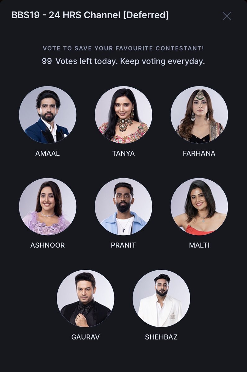 DestinyyyBoss's tweet photo. Aabbbb bolo kiskooo vote karoon aajjj ..) 

#AmaalMallik , Farhana or Tanya ..! 

#AbhishekBajaj #BiggBoss19 https://t.co/tkq6Il8BJx