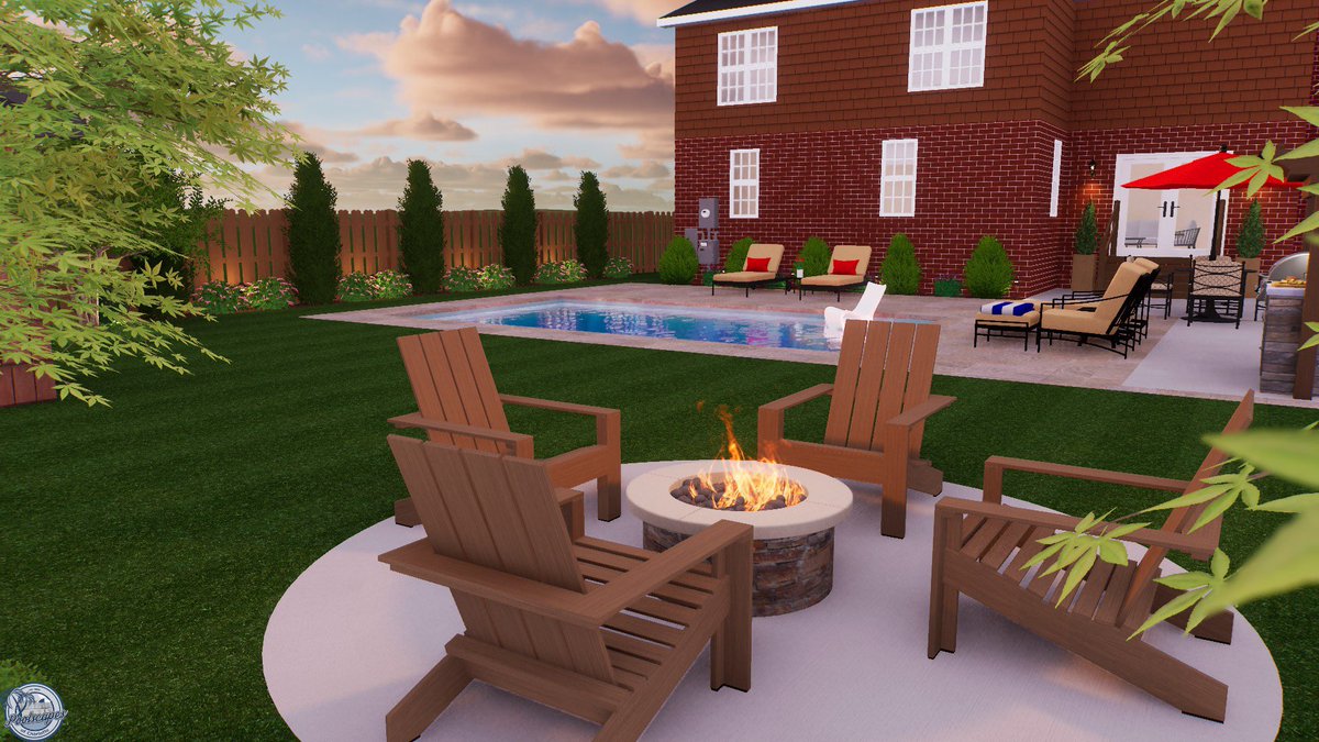 PoolscapesCLT's tweet image. Our custom #backyard design for the Lake Michigan #fiberglasspool model.