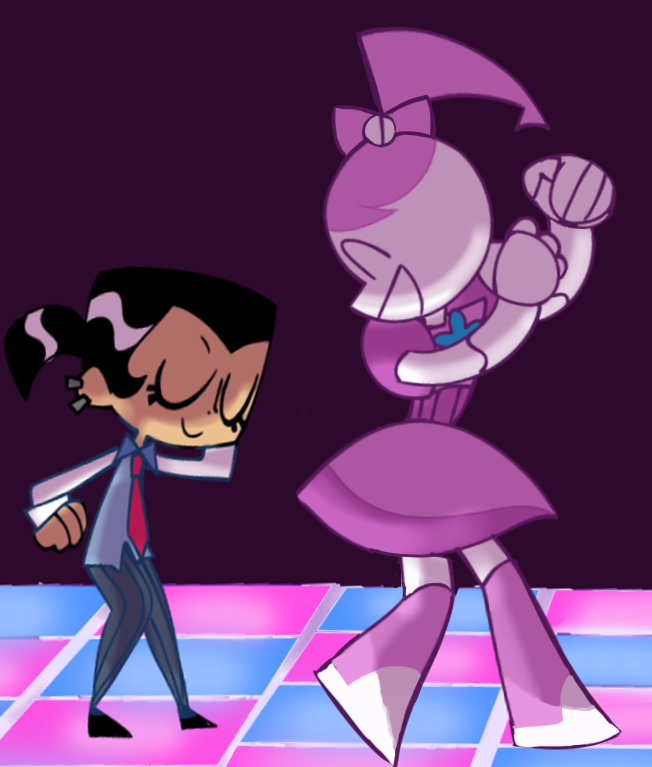 MonstarXany's tweet photo. I am back with another commission I got!

Nora told Jenny "No boys!" When Jenny decided to go to prom.

Jenny had a.... loophole. At least hanging out with her girlfriend is fun!

#mlaatr #mylifeasateenagerobot #tiffcrust #jennywakeman https://t.co/v2NoAAgzMT
