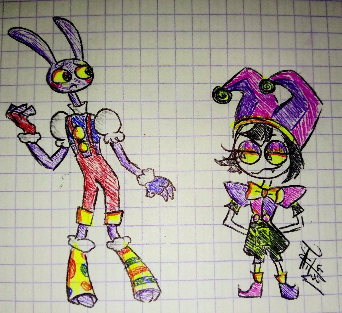 Kiki_et_moi's tweet image. 🎶 Just a little bit bad~ 🎶 (I&apos;ve been obsessed with this song so much,I keep listening to it on repeat and drawing Jammy and Pox)
#TheAmazingDigitalCircus #TADC  #Funnybunny