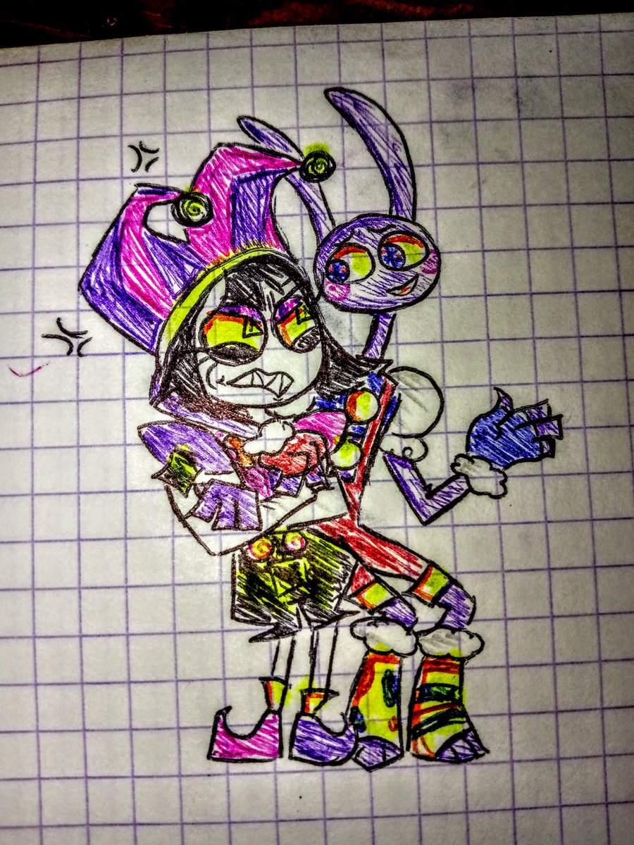 Kiki_et_moi's tweet image. 🎶 Just a little bit bad~ 🎶 (I&apos;ve been obsessed with this song so much,I keep listening to it on repeat and drawing Jammy and Pox)
#TheAmazingDigitalCircus #TADC  #Funnybunny