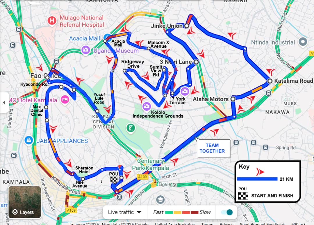 The routes have been marked. 
What is left are the runners to hot the road. Saturday , 29 Novemberis upon us. 
#Mujje #Mwanguwe #Together