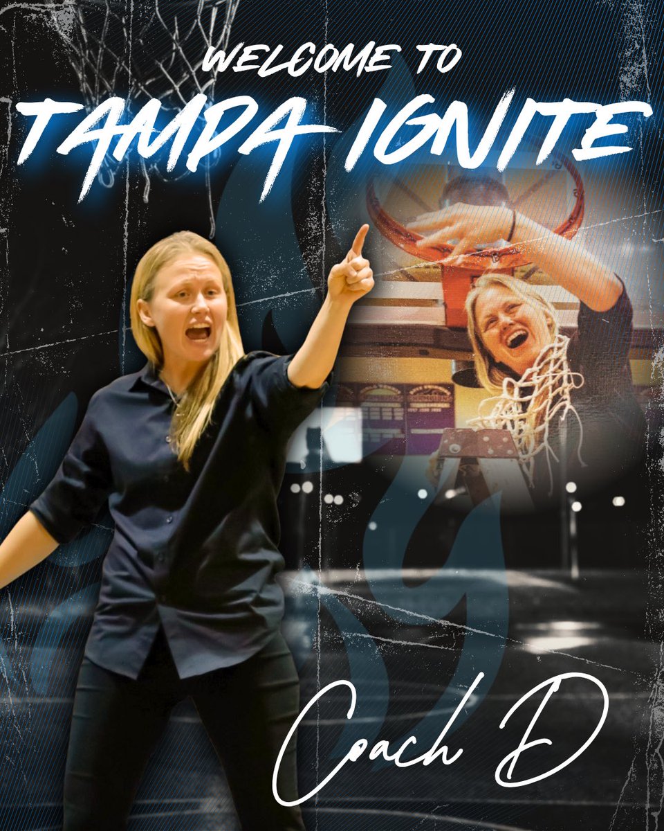WELCOME COACH D TO TAMPA IGNITE! 🔥

We’re thrilled to introduce Coach D, a homegrown talent born and raised right here in our area, and a coach who is passionate about pouring back into the game and the community that shaped her. 🏀🩵
