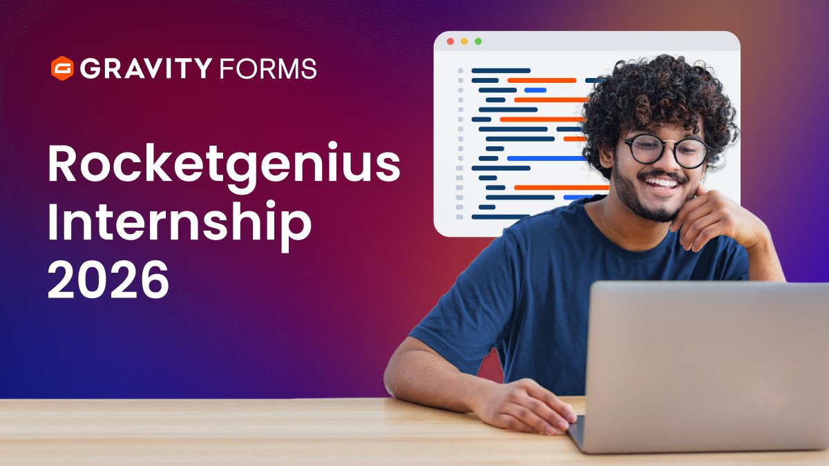 gravityforms's tweet image. Kickstart your career with the Rocketgenius Internship 2026 🚀

Learn, build, and grow alongside the people behind Gravity Forms and other leading WordPress products. Apply today!

gravityfor.ms/4pCcBsz