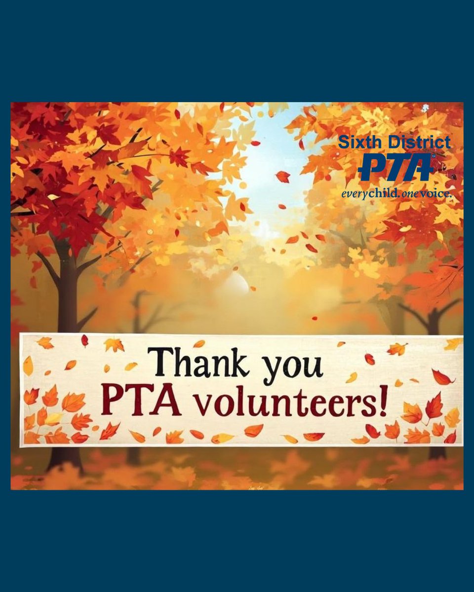 Thank You PTA Volunteers! We appreciate everything that you do every day of the year for our children.