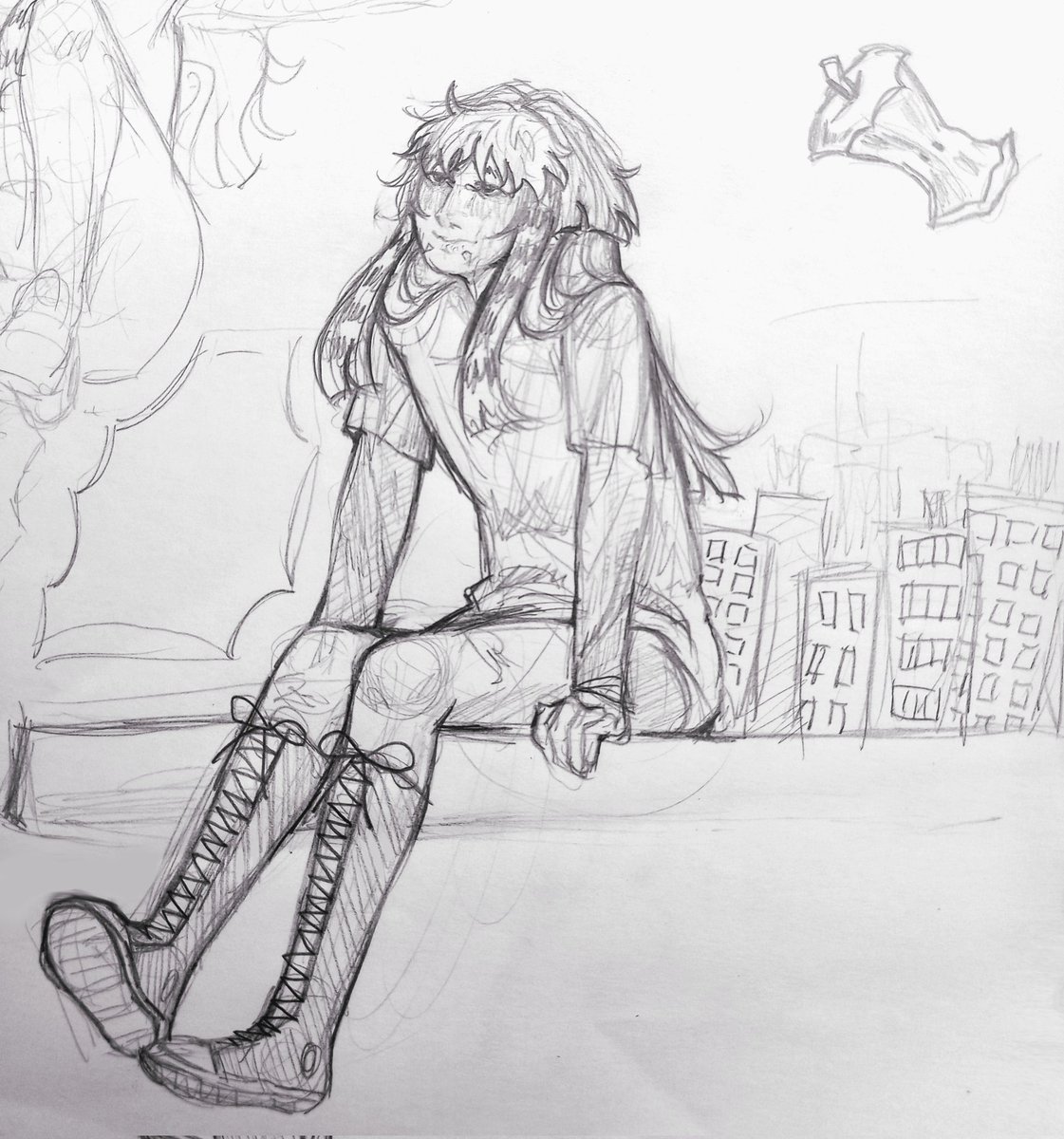 — sketched my spiderman oc while at school ^.^ 
#SpiderVerse #oc #art