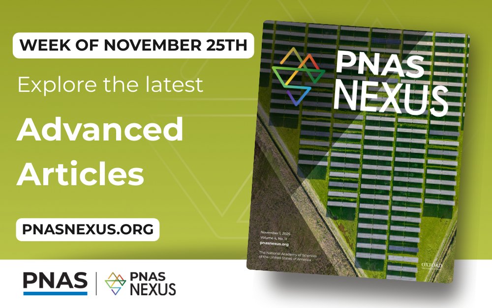 PNASNexus's tweet image. In this week’s Advanced Articles: We delve into long-term optical monitoring of genetically encoded fluorescent indicators, examine pandemics through molecular gas dynamics, and more. Explore now: ow.ly/vvBi50XyiuE