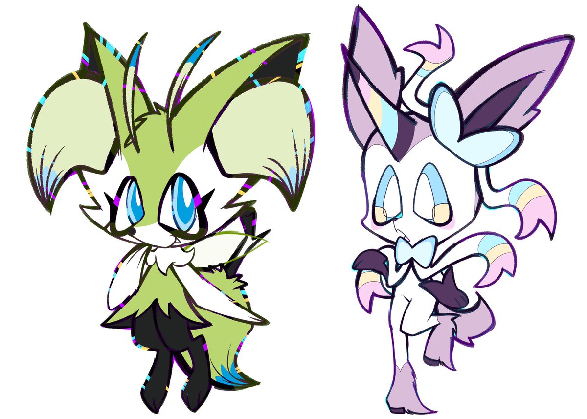 Choc_O01's tweet image. Hello friends! I&apos;m creating my own pokesonas 👀

#pokesona #pokemonart #furryart