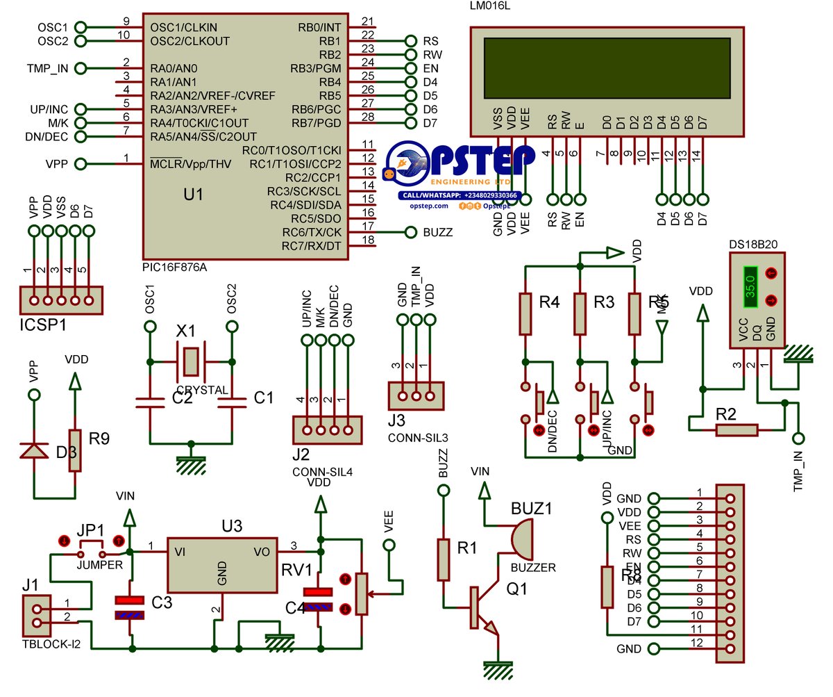 OpstepE's tweet image. This system measures freezer’s internal temperature, If it exceeds a predefined threshold, a buzzer is activated, alerting u 2a potential problem

#ElectronicsTraining #embeddedsystemstems #nigeria #embeddedengineer #ElectronicsAndEmbeddedSystems #microcontroller #embeddedsystems