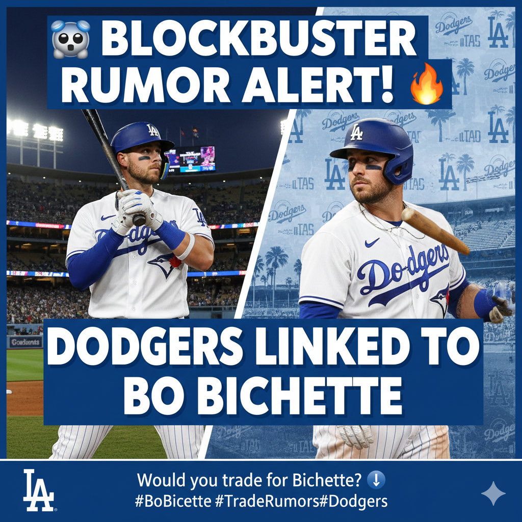 TrifectaBanter's tweet image. 🤯 Blockbuster Rumor Alert! The Dodgers are reportedly linked to Blue Jays All-Star infielder Bo Bichette, who could slide to second base for a massive offensive upgrade.

Would you trade for Bichette? What would you give up to get him? Let the speculation begin! 👇

#BoBichette…