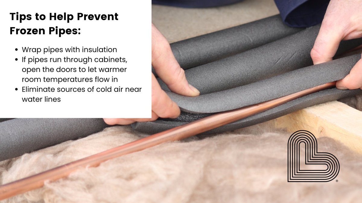 If you live in an area prone to freezing, remember to winterize your pipes to help prevent costly damage. Water expands as it freezes, which can put pressure on metal or plastic pipes and may even cause them to break. For more tips, visit: libertyutilities.com/winterize-pipe…