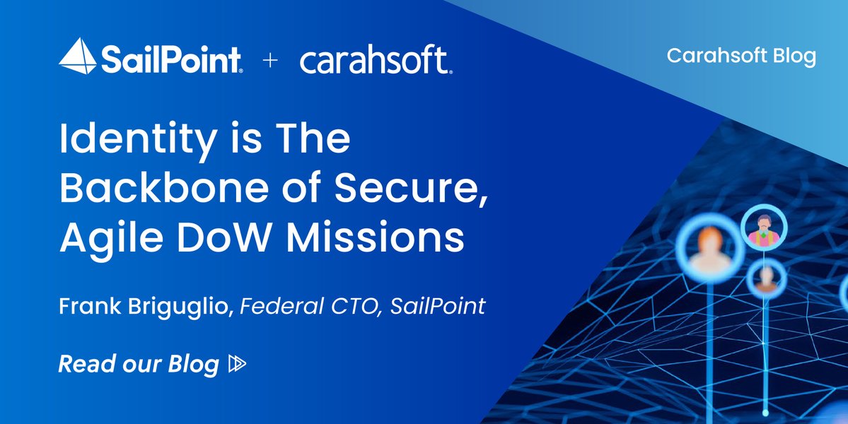 Carahsoft's tweet image. Cyber operations depend on robust identity governance that enforces least privilege and continuous verification. @SailPoint enables mission agility through strategic #identitysecurity frameworks. Read here to learn more: carah.io/SailPointCyber…