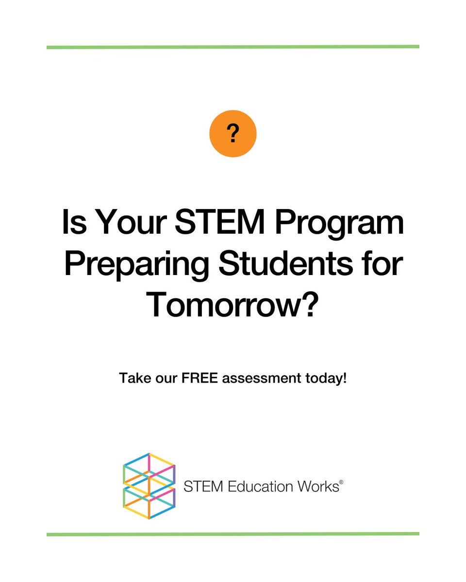 STEMeduWorks's tweet image. See how your STEM program measures up with our free Future-Ready STEM Assessment.

🔗: stemeducationworks.com/future-ready-s…

#STEMEducationWorks #STEMAssessment #FreeResource #STEMclassroom