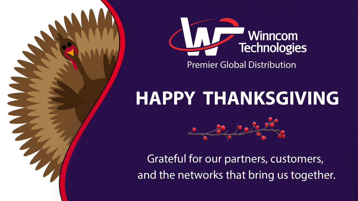WinncomTech's tweet image. This Thanksgiving we’re grateful for the trusted partnerships that help us deliver wireless &amp;amp; broadband solutions. Thank you for being a part of our family.

In observance of this holiday we will be closed on Thursday, November 27th.

We will reopen on Friday, November 26th.