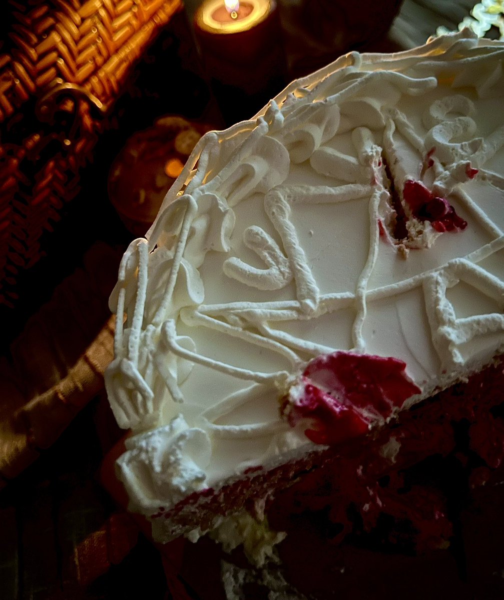 defneorsomethin's tweet image. it’s my birthday so i tried this gorgeous nosferatu cake 🤍