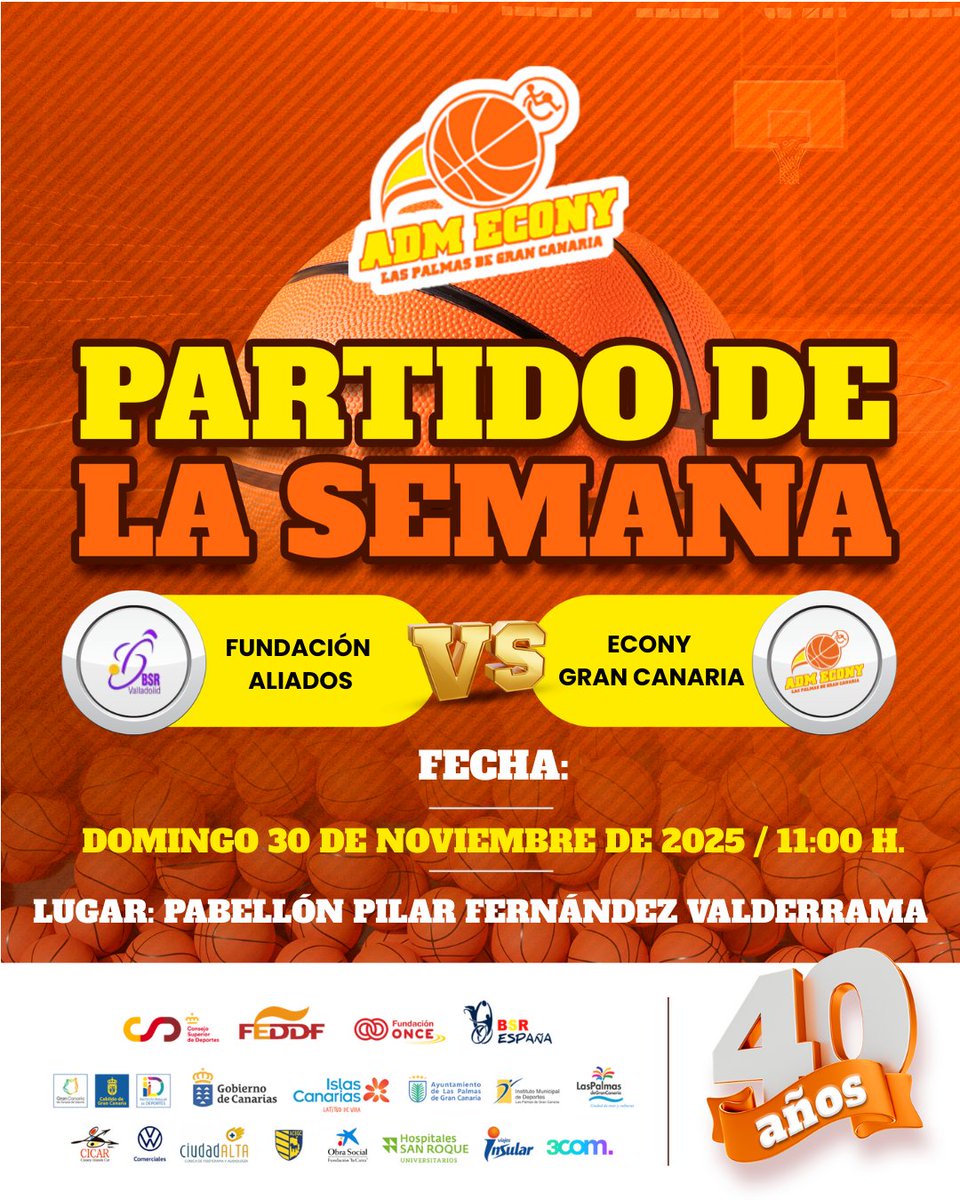 🔥 𝗣𝗮𝗿𝘁𝗶𝗱𝗼 𝗱𝗲 𝗹𝗮 𝗦𝗲𝗺𝗮𝗻𝗮
El Econy visita a 𝗙𝘂𝗻𝗱𝗮𝗰𝗶𝗼́𝗻 𝗔𝗹𝗶𝗮𝗱𝗼𝘀 este domingo.

📅 30/11/2025
🕚 11:00 h
📍 Pilar Fernández Valderrama

🌪️ Nuevo reto fuera de casa.
💪 𝗔 𝗰𝗼𝗺𝗽𝗲𝘁𝗶𝗿 𝘆 𝗽𝗲𝗹𝗲𝗮𝗿 𝗰𝗮𝗱𝗮 𝗯𝗮𝗹𝗼́𝗻.

#VamosEcony #BSR