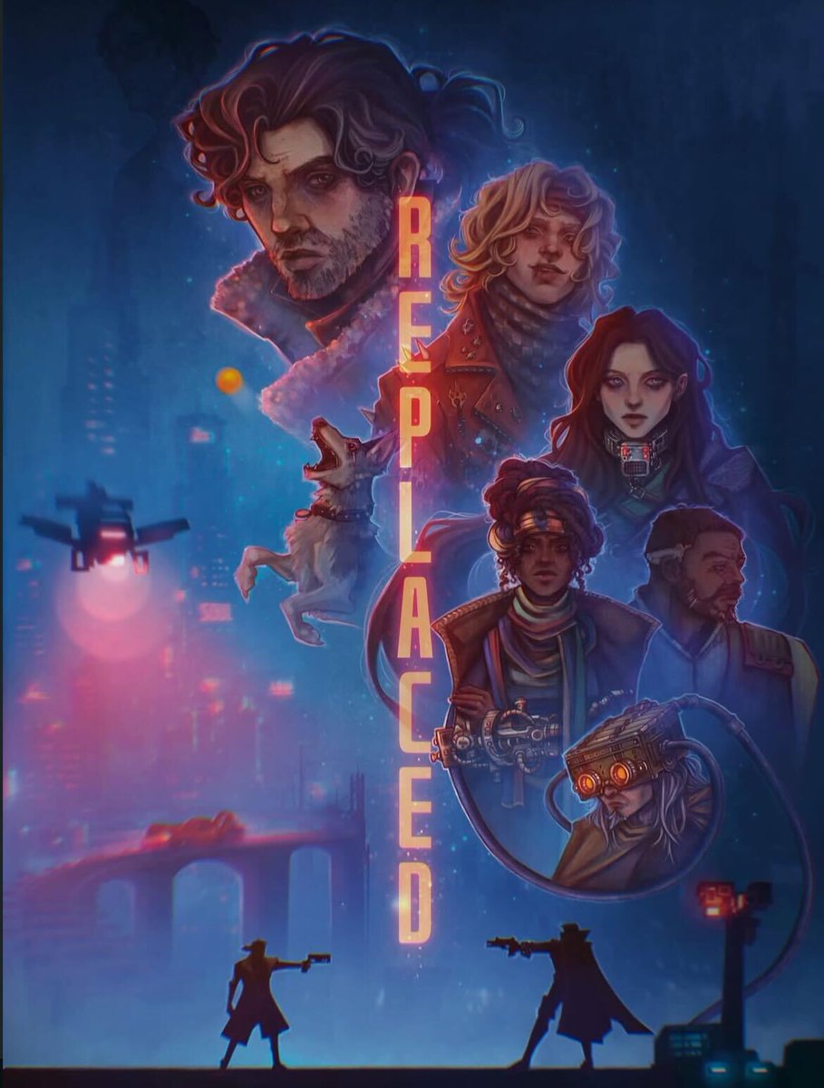 We have a big reveal coming soon for <a href="/REPLACEDGame/">REPLACED</a>, stay tuned...
Also, thank you for this incredible poster <a href="/keyvei_art/">keyvei_art</a>!
How amazing is this poster?! 😍

#WishlistWednesday #IndieGames #IndieDev #REPLACED