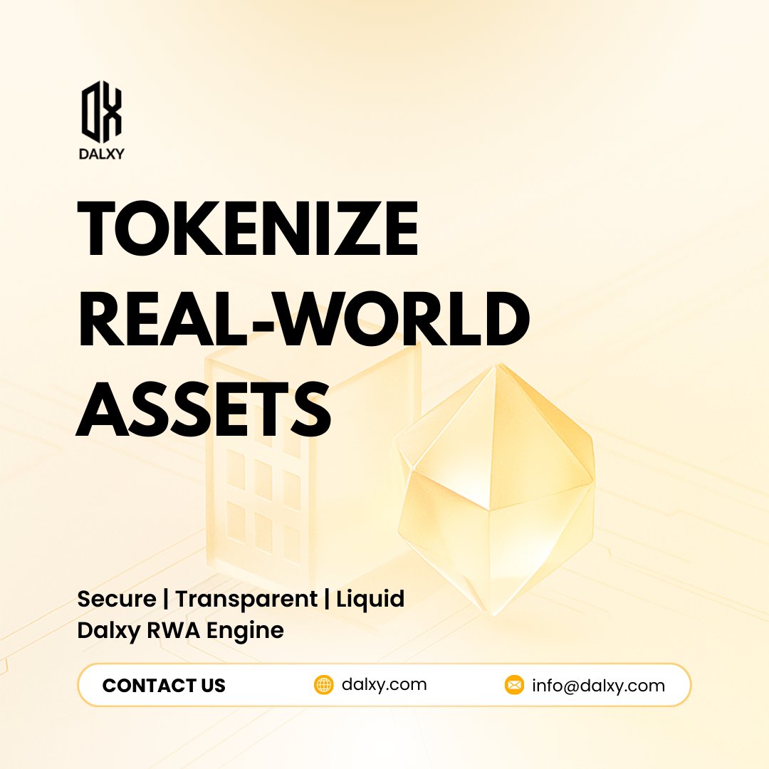 DalxyPlatform's tweet image. Your physical assets deserve digital power.

Unlock liquidity with Dalxy.
Explore RWA → dalxy.com

#RWA #AssetTokenization #Dalxy #RealWorldAssets #Web3Finance