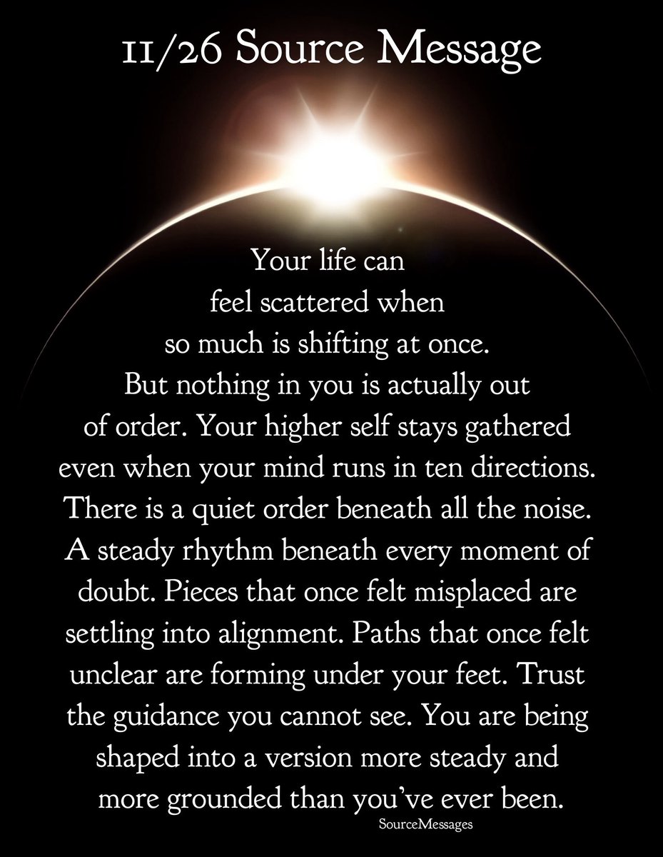 SourceMessages's tweet image. There is a quiet order beneath all the noise. ♥️