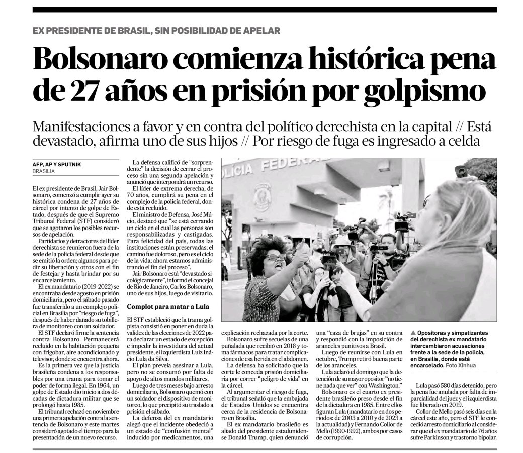 JosMChacn2's tweet image. Nota internacional de La Jornada de hoy