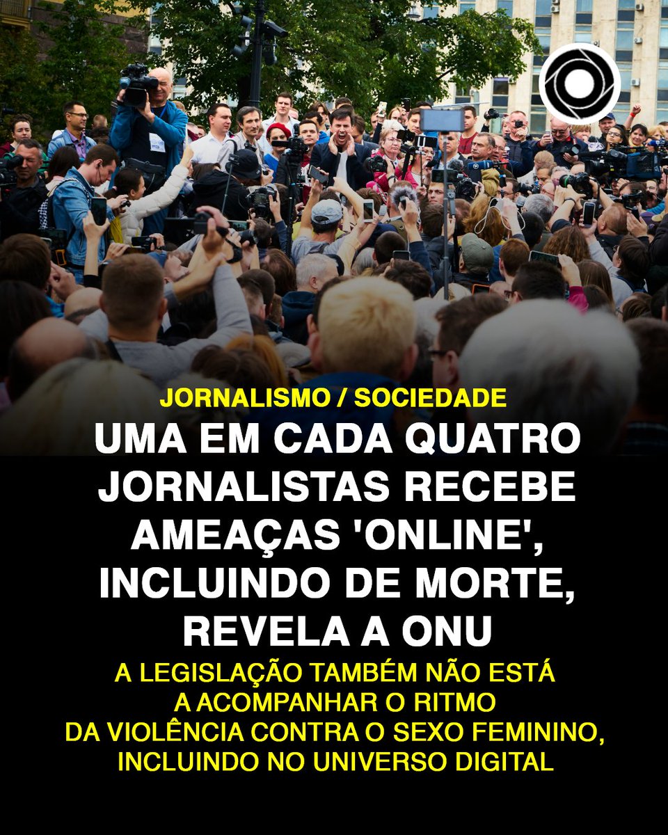 comculturaearte's tweet image. Uma em cada quatro jornalistas no mundo recebe ameaças &apos;online&apos;, incluindo de morte, indicou hoje a ONU, frisando que quase dois mil milhões de mulheres e raparigas não têm acesso a proteção legal contra assédio digital.

Sabe mais: comunidadeculturaearte.com/uma-em-cada-qu…
