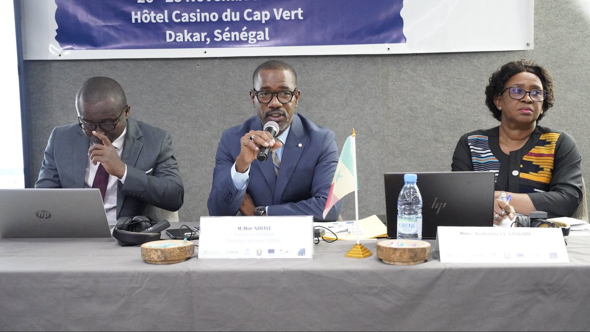 ONRACSenegal's tweet photo. Le Réseau ARINWA tient sa 12ᵉ Assemblée Générale annuelle à Dakar, (26-28 nov 2025), sous la présidence de M. Mor NDIAYE, Directeur général de l’ONRAC et Président d’ARINWA. Un moment clé pour renforcer la coopération régionale en matière de recouvrement des avoirs criminels. https://t.co/3SDlphroaD