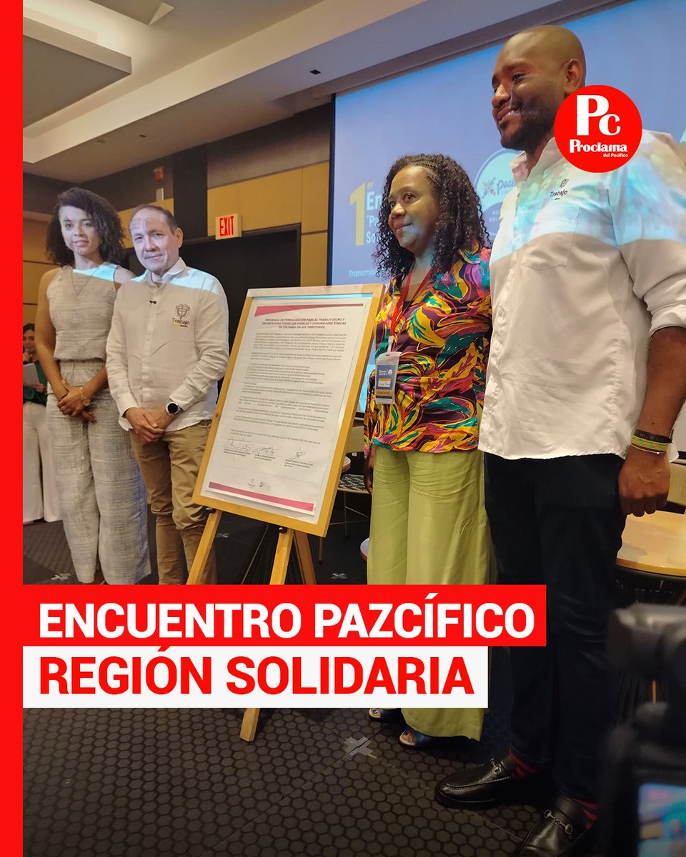 Proclama's tweet image. El Encuentro Pazcífico 2025 reunió a más de 250 organizaciones solidarias de los departamentos del Cauca, Chocó, Nariño y Valle del Cauca. Firmaron acuerdos clave para fortalecer la economía solidaria del Pacífico colombiano.

proclamadelpacifico.com/cali-acogio-la…

@MintrabajoCol…