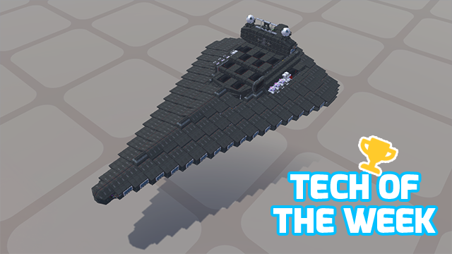 TerraTechGame's tweet image. 🏆 Tech of the Week 🏆
Looking to build a fleet to rule the galaxy? Check out KAmoNohAshi_11-15&apos;s Imperial I-class Star Destroyer.
steamcommunity.com/sharedfiles/fi…